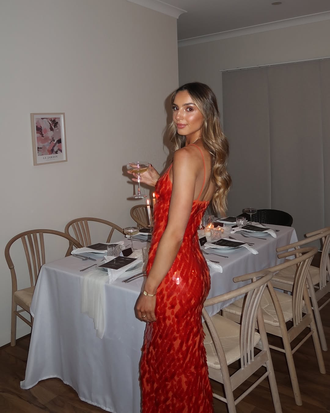 Maya | Women’s sequin maxi dress with mermaid silhouette and v-neckline