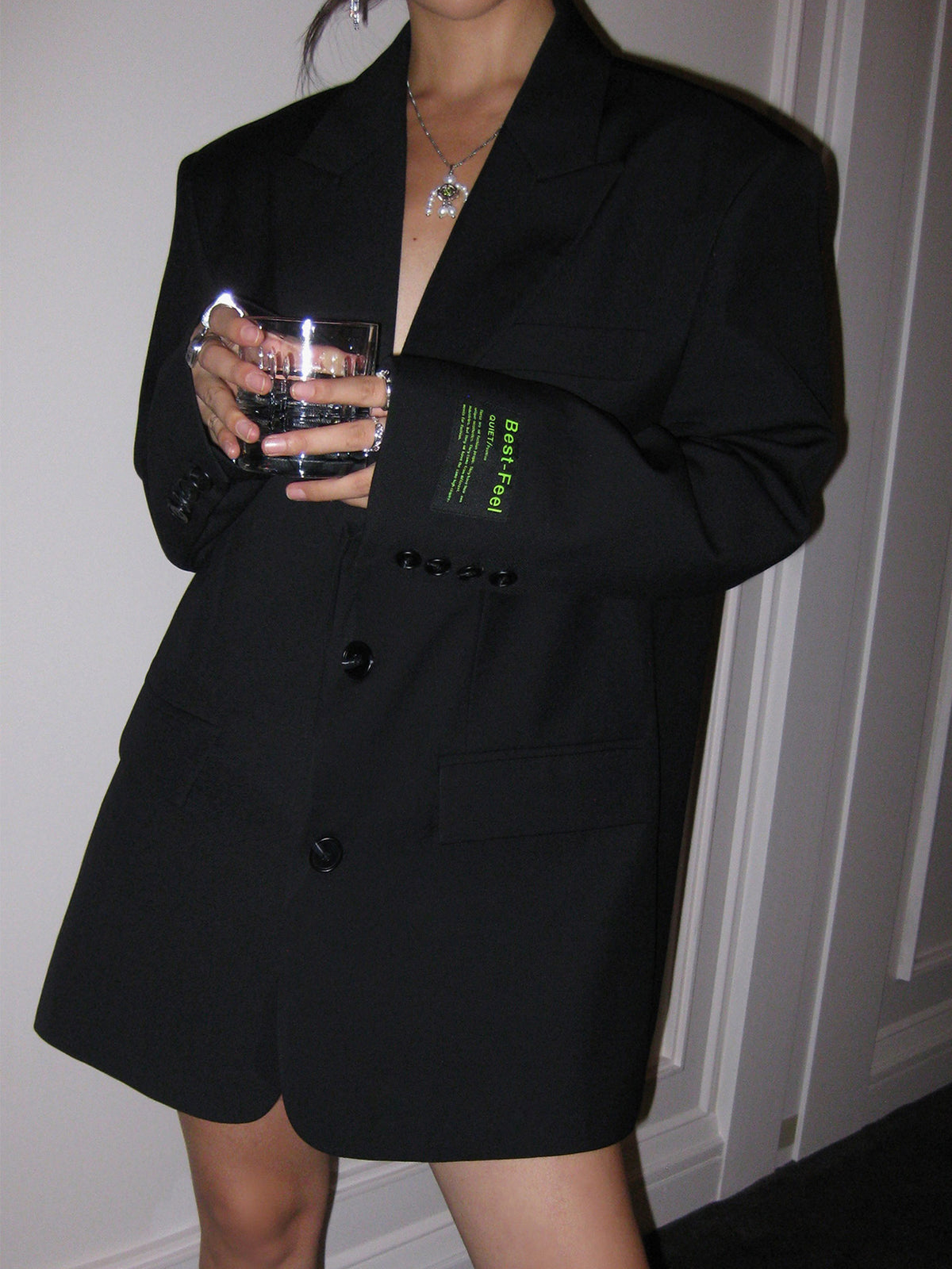 Jenna | Oversized blazer coat with notched lapel and buttons