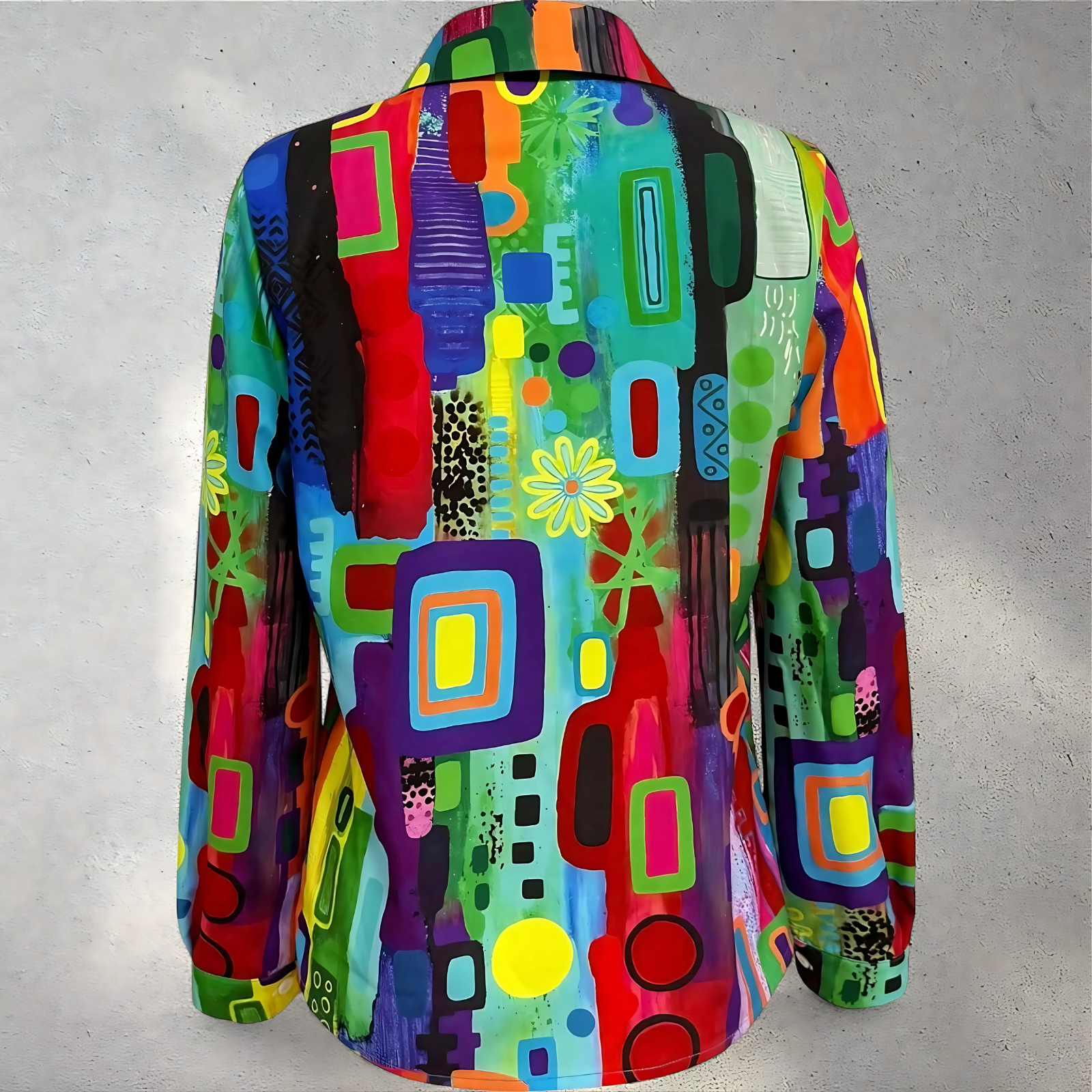 Maiva | Women’s blouse with abstract print and loose shape