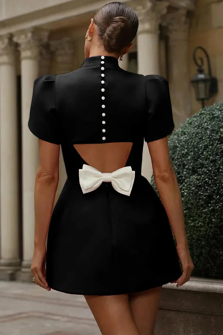 Fia | Elegant mini dress with petal sleeves