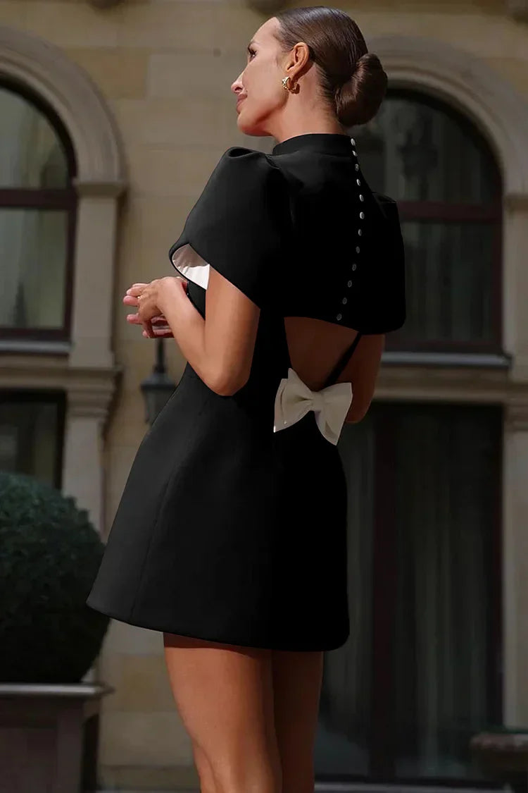 Fia | Elegant mini dress with petal sleeves