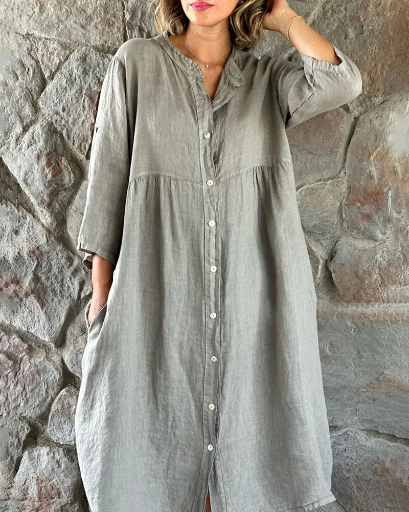 Jen | Women’s summer dress with v-neckline and relaxed cut