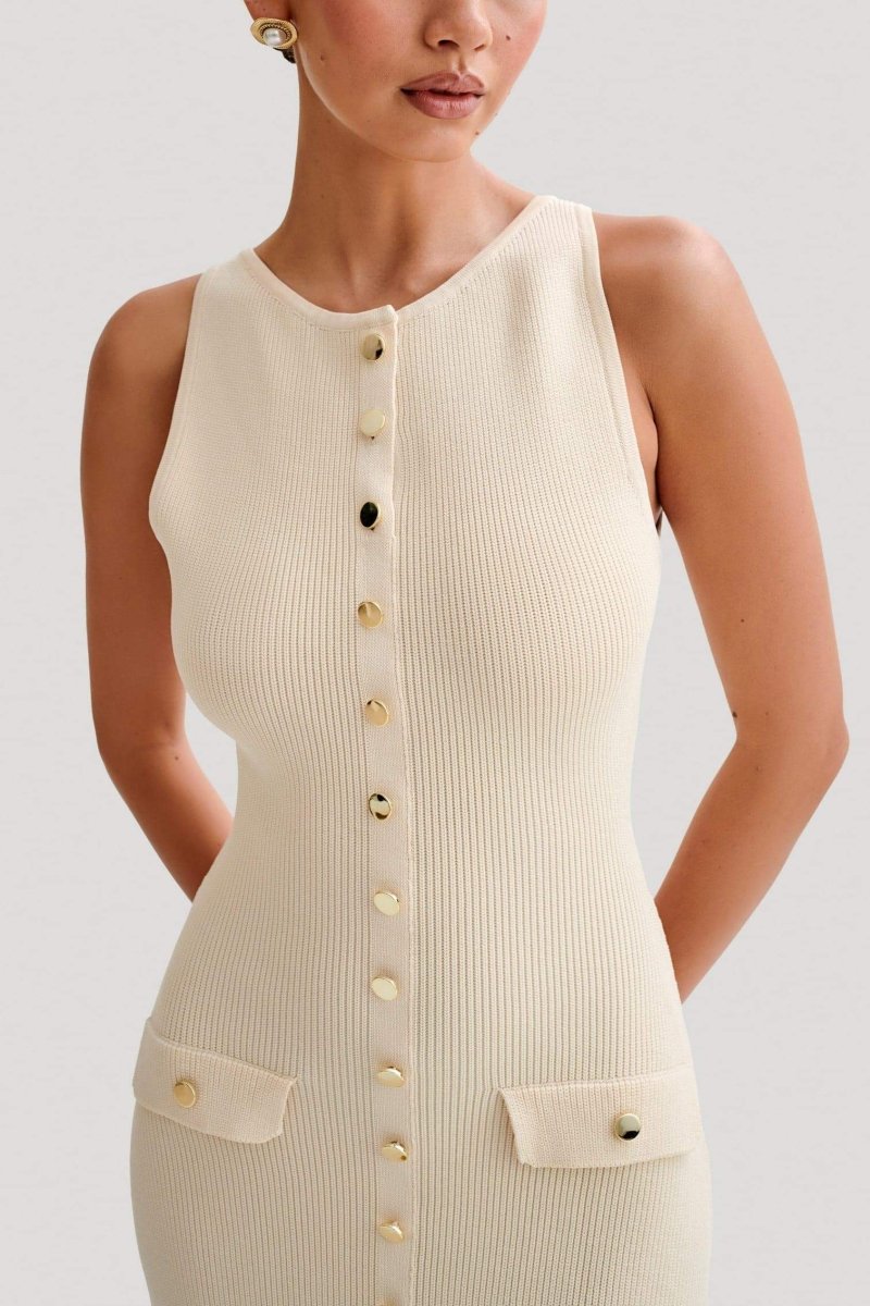 Avril | Women’s sleeveless knit maxi dress
