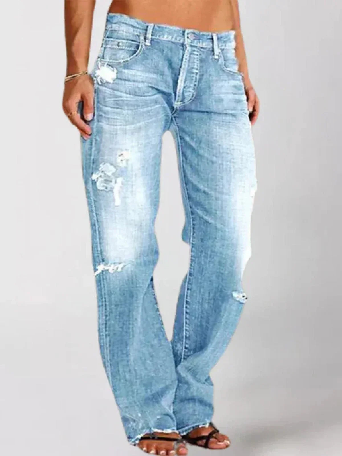 Adelyn | Low-rise wide-leg jeans