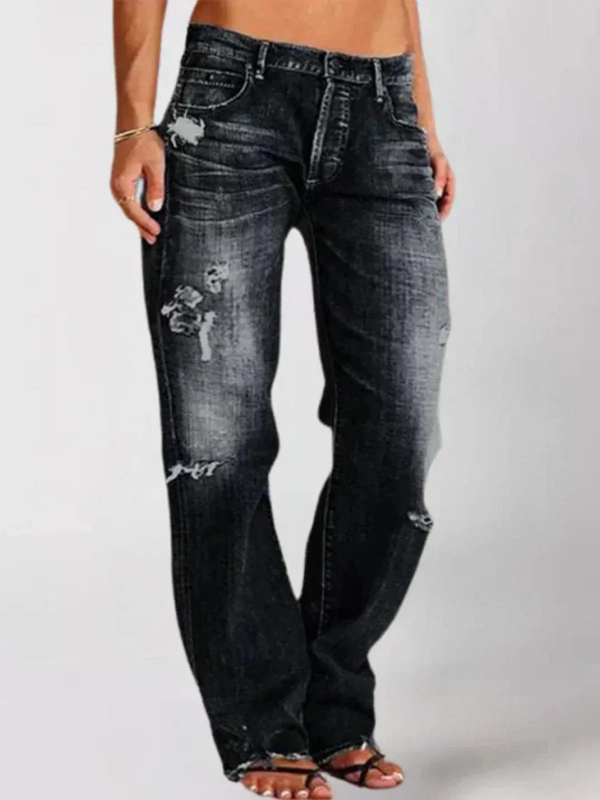 Adelyn | Low-rise wide-leg jeans