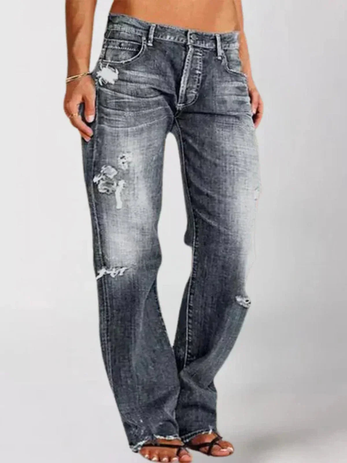 Adelyn | Low-rise wide-leg jeans