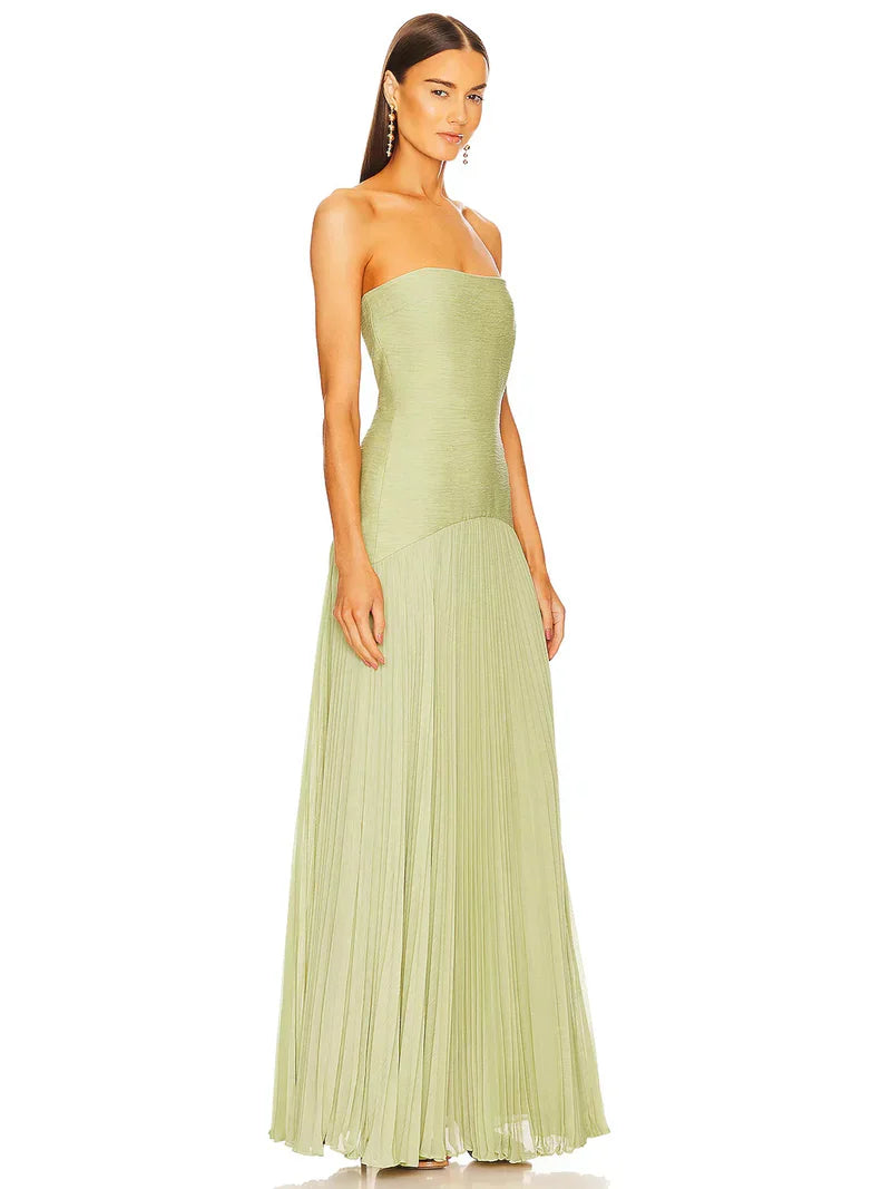 Maya | Sleeveless drop-waist maxi dress
