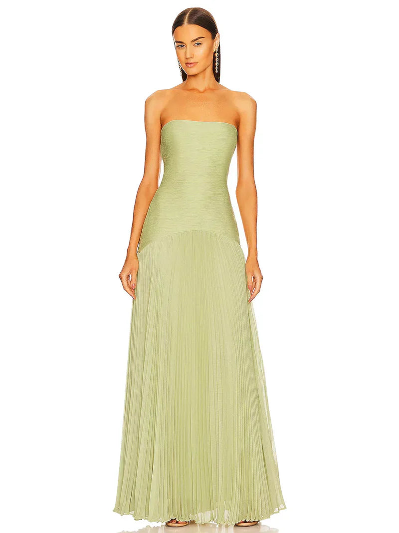 Maya | Sleeveless drop-waist maxi dress