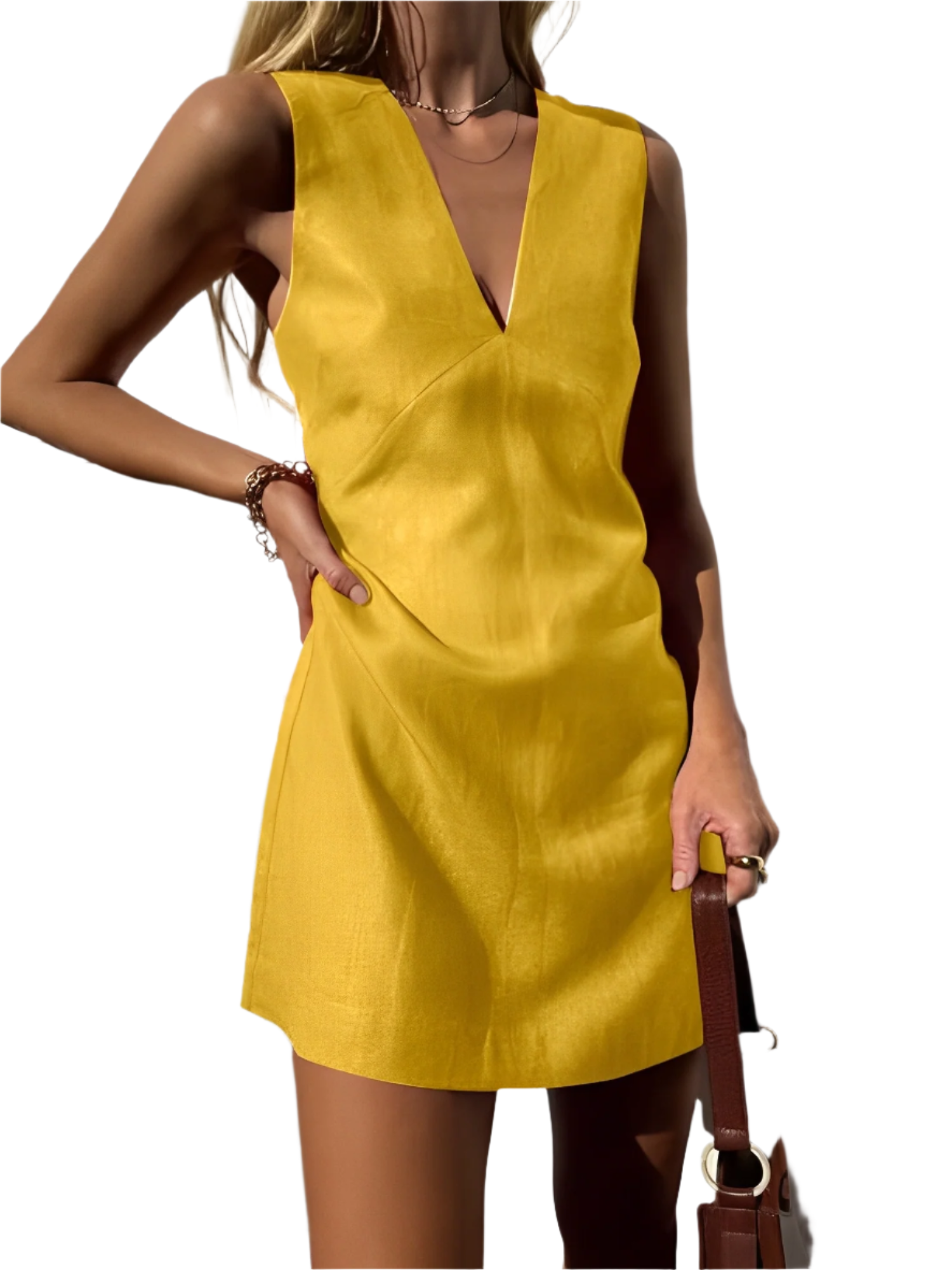 Gwen | Women’s summer dress with sleeveless cut and fitted silhouette