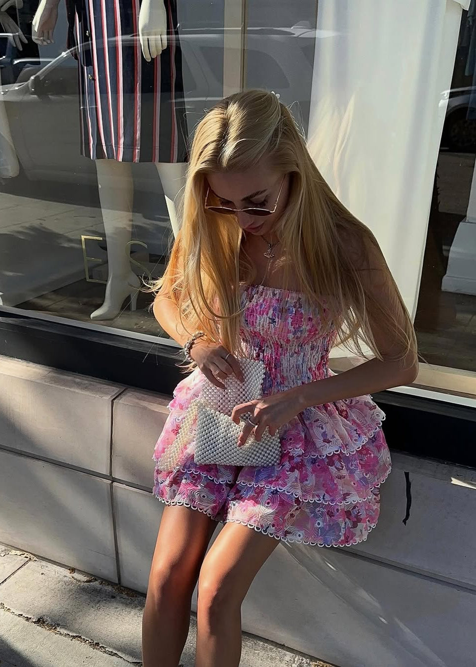 Precy | Women’s strapless floral dress