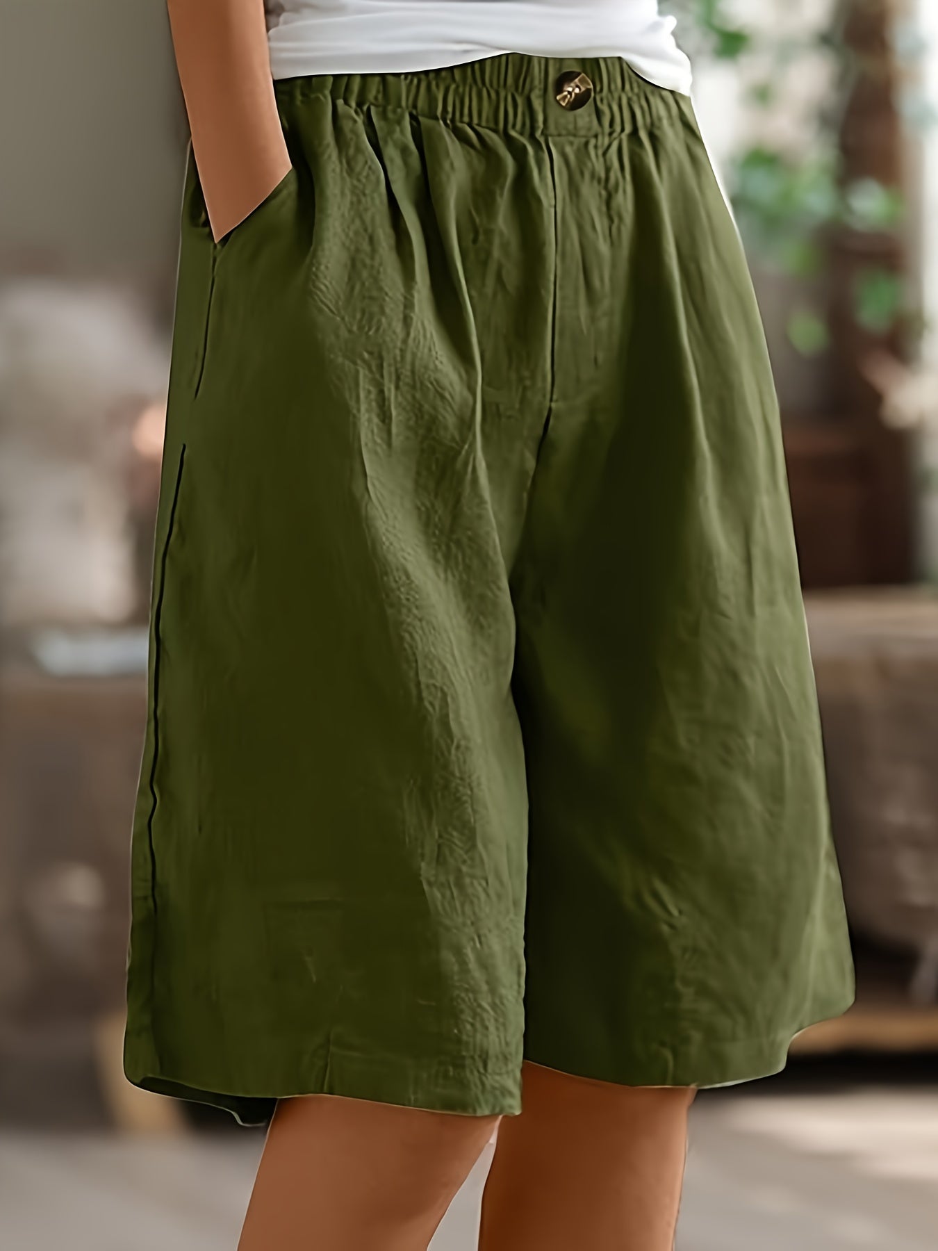 Alia | Wide-leg shorts with stretch waistband