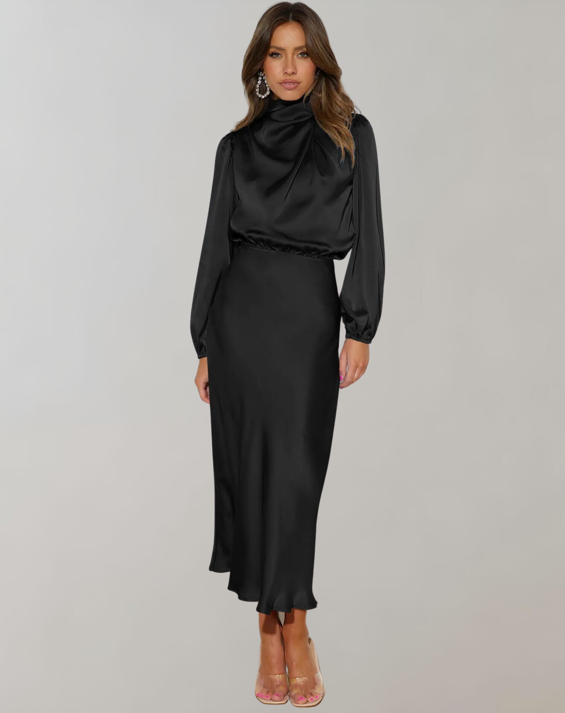 Hazel | Long-sleeved dress with loose silhouette