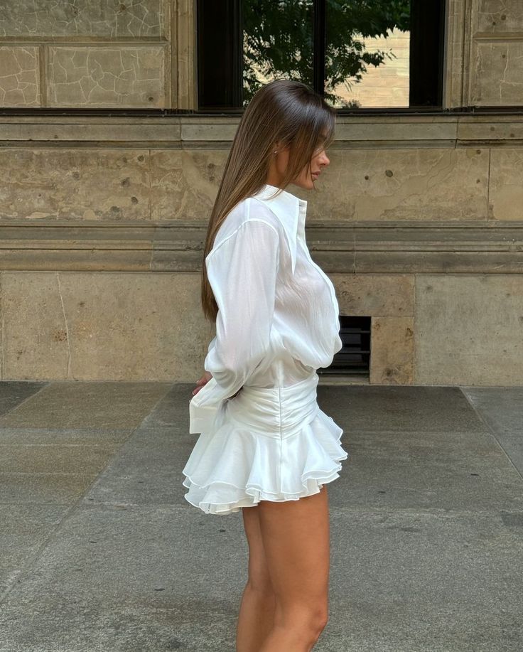 Leni | Women’s pleated mini dress with structured silhouette