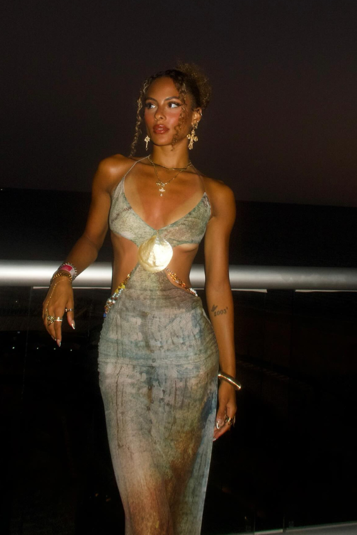 Rica | Women’s shell waist cut-outs maxi dress