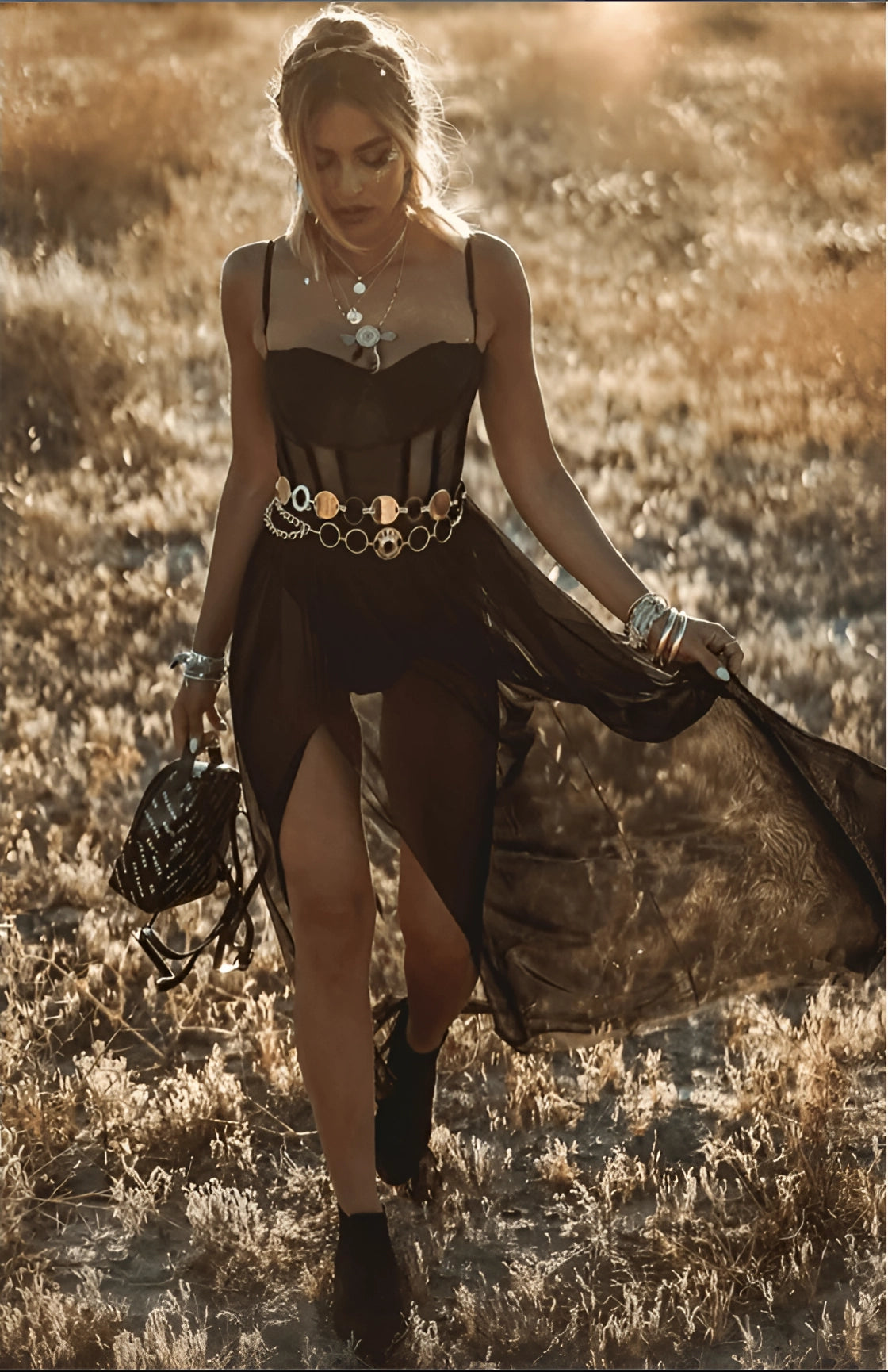 Marlowe | Sheer strapless maxi dress