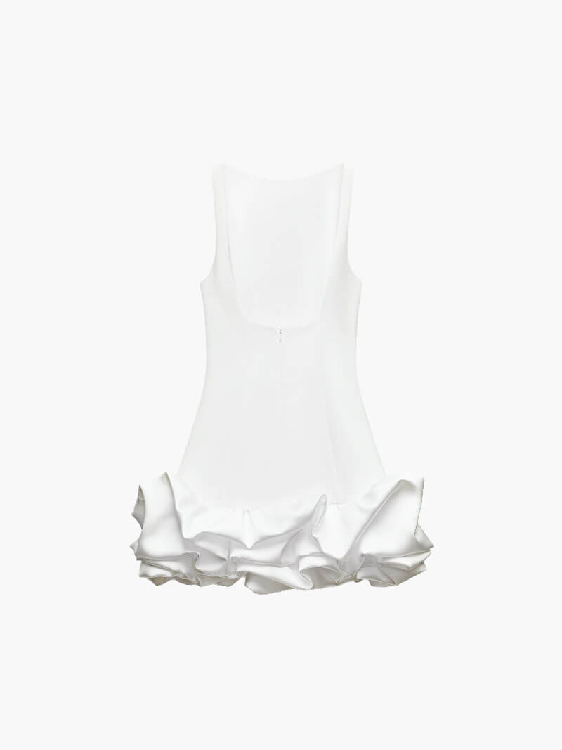Anna | Women’s sleeveless mini dress with balloon silhouette and open back