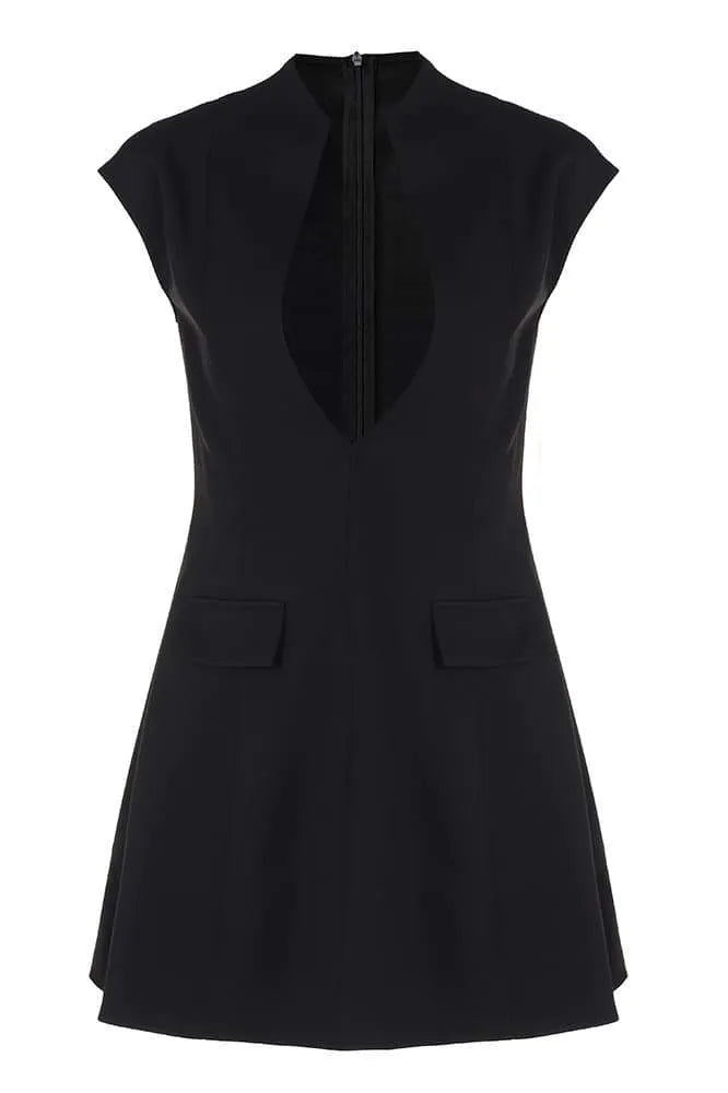Amiri | Women’s short sleeves mini dress with deep v-neckline and bubble skirt