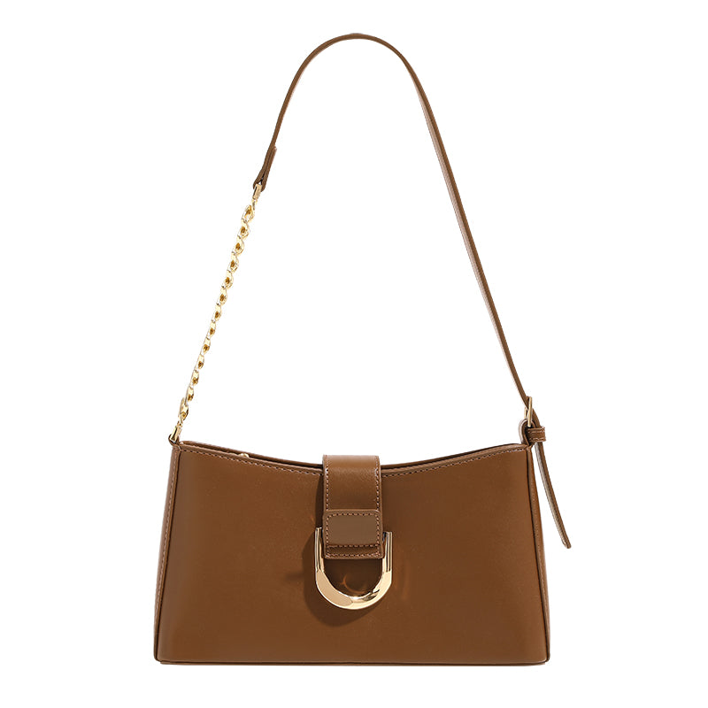 Rhea | Shoulder bag with chain detail and flap closure