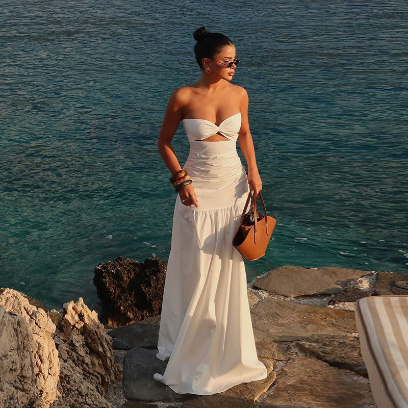Mira | Women’s hollowed off-shoulder maxi dress
