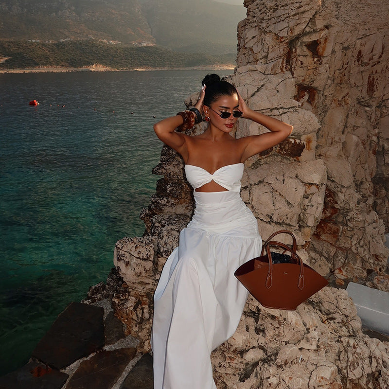 Mira | Women’s hollowed off-shoulder maxi dress