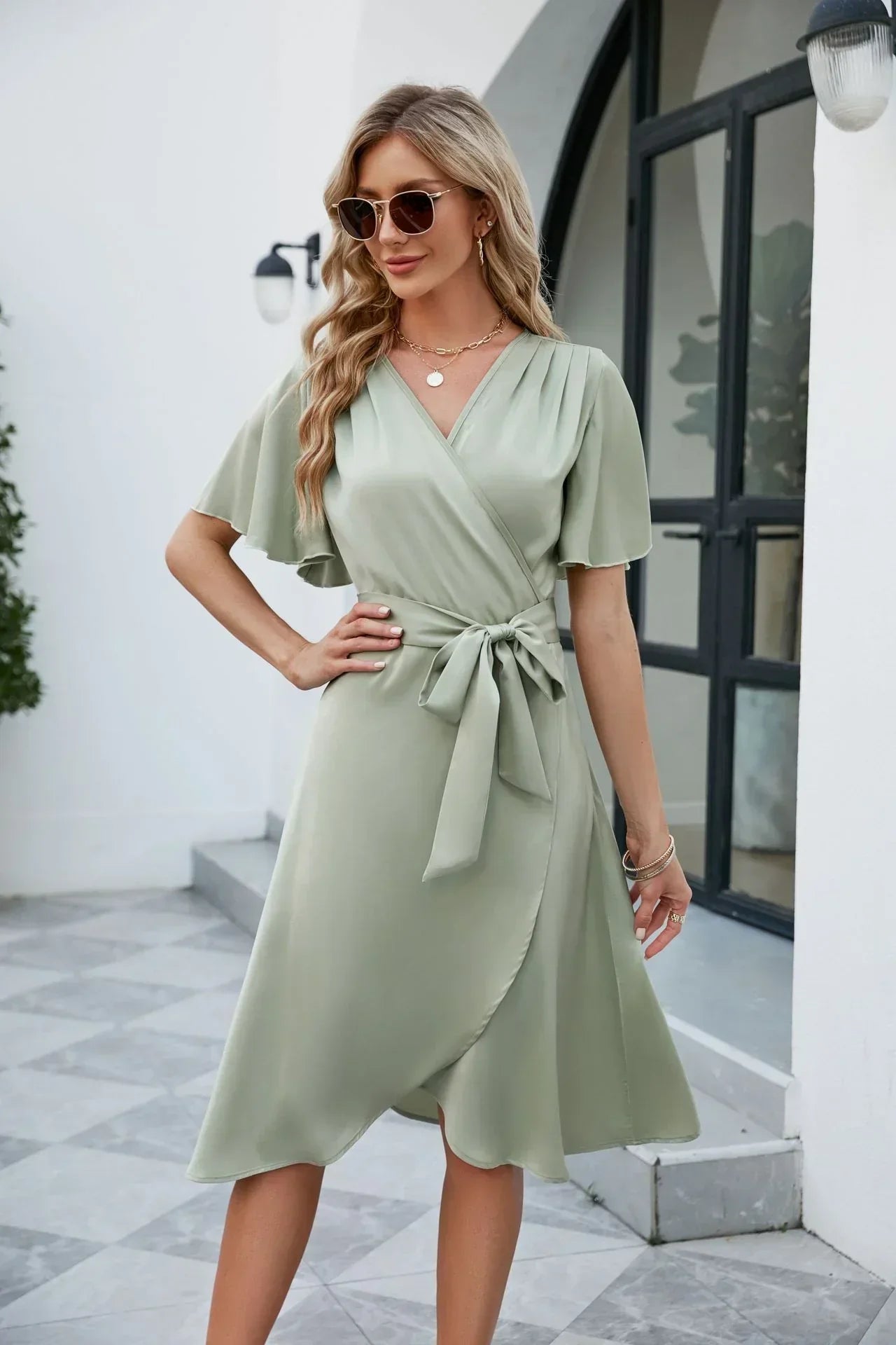 Sasa | Women’s warp summer dress with adjustable waist