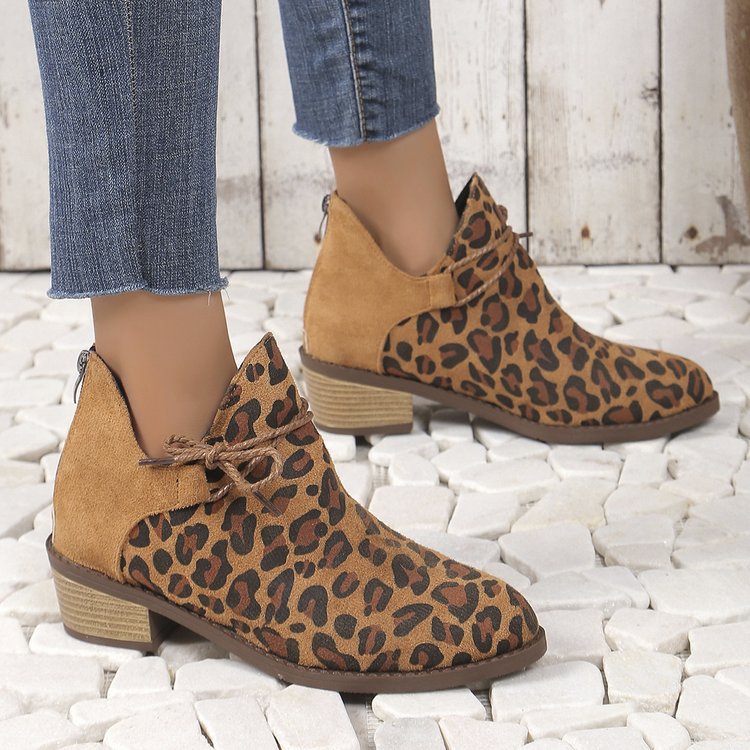 Aviva | Leopard chelsea boots with easy pull-on design