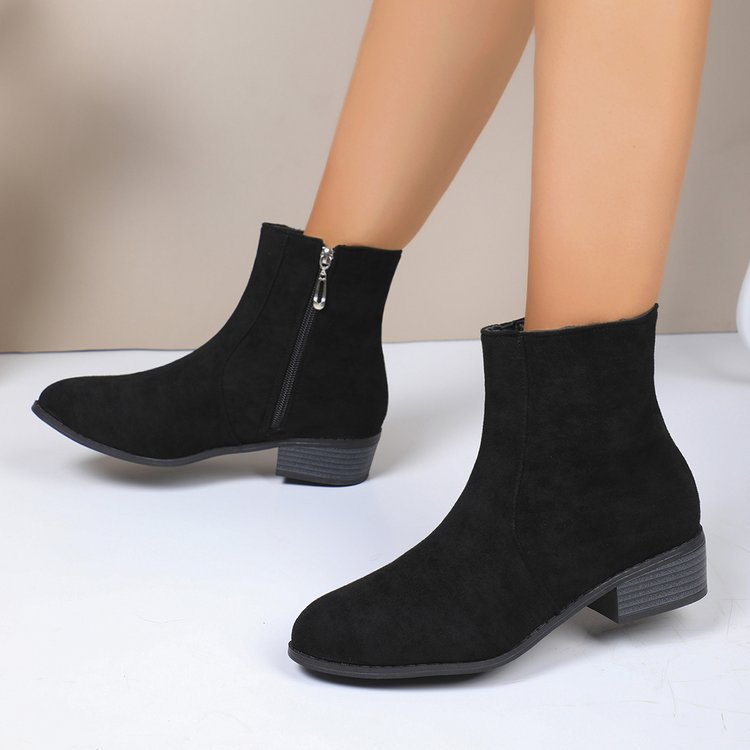 Lisa | Women’s boots with side zipper and block heel