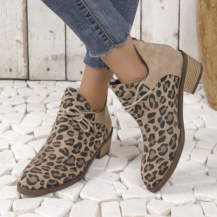Aviva | Leopard chelsea boots with easy pull-on design