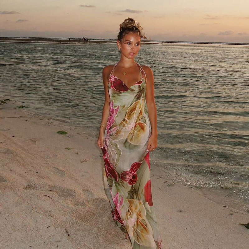 Lindy | Women’s summer dress with flowing drape and cowl neckline