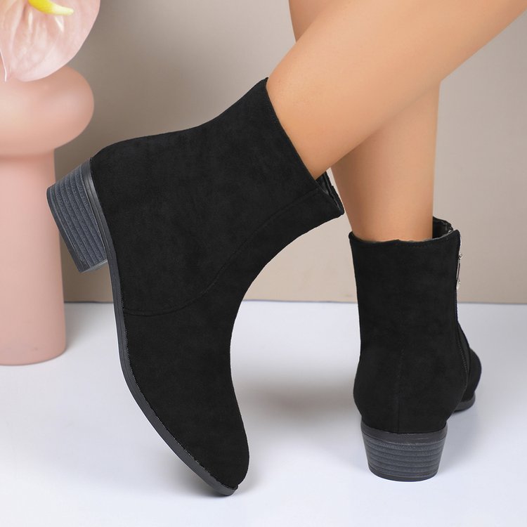 Lisa | Women’s boots with side zipper and block heel