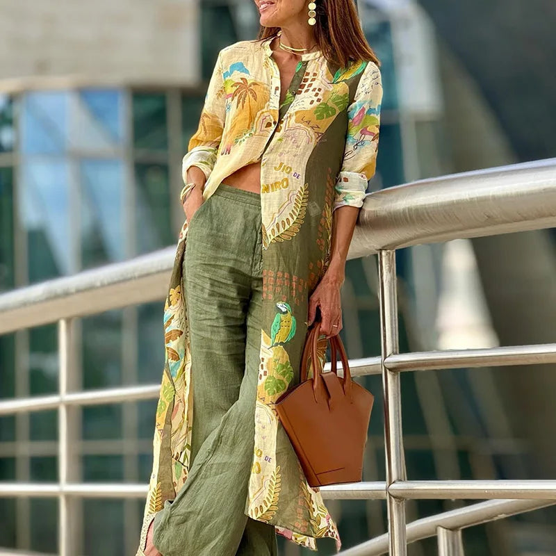 Jessica | Luxe cape two-piece set with pants