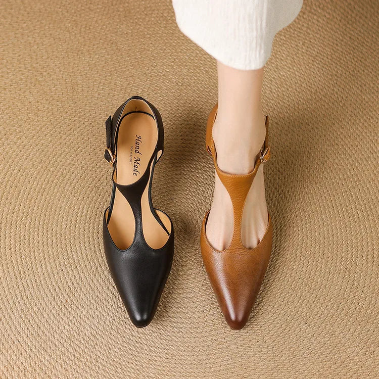 Triana | Genuine pointed leather heels