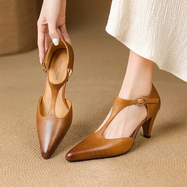 Triana | Genuine pointed leather heels