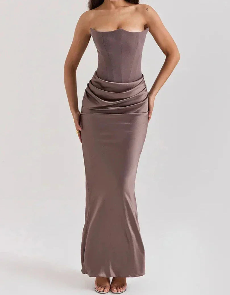 Vera | Strapless elegant maxi dress