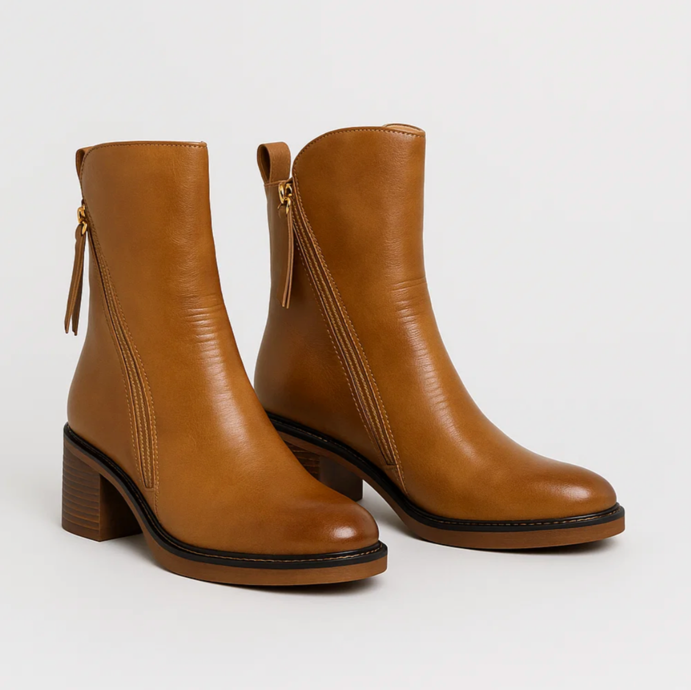 Sarina | Ankle boots with side zip and block heel