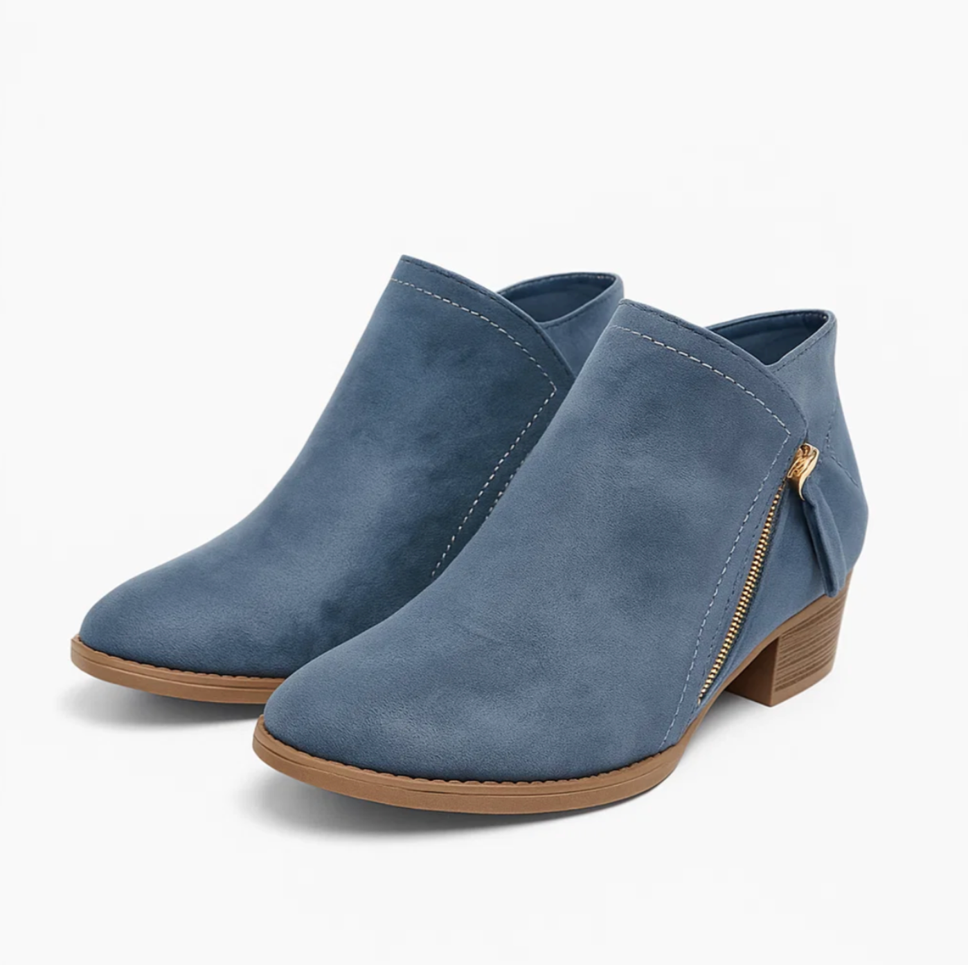 Kaia | Women’s ankle boots with dual zips and low block heel