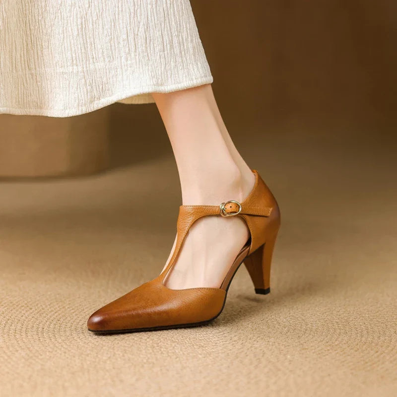Triana | Genuine pointed leather heels