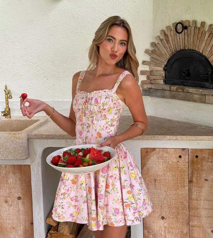 Bindi | Women’s corset mini dress with floral print